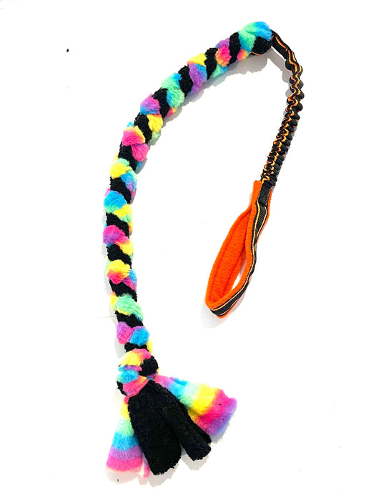 Rainbow Bungee Long FauxFur Braid