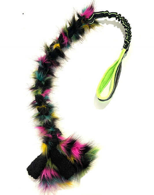 Rainbow Bungee Long FauxFur Braid